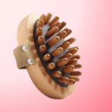 Brosse de massage anti-cellulite en bois naturel