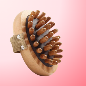 Brosse de massage anti-cellulite en bois naturel